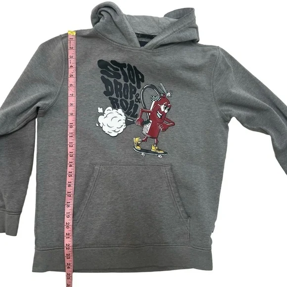 VANS Hooded Sweatshirt Size L Grey Pullover Hooded Streetwear Skater - Picture 8 of 8